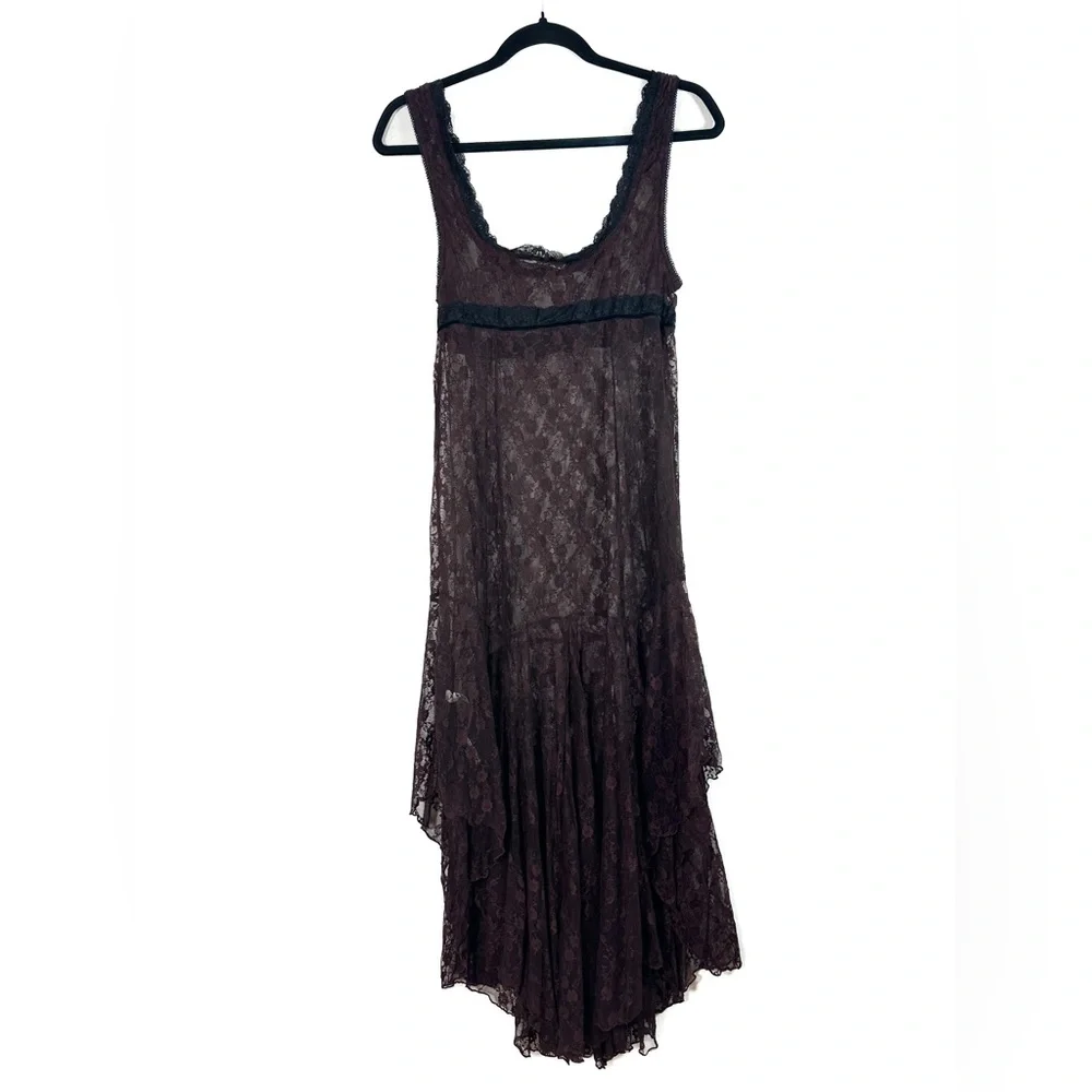 Free People Just Looking Midi Slip in Chicory Coffee Combo size Medium NWT - Picture 6 of 9